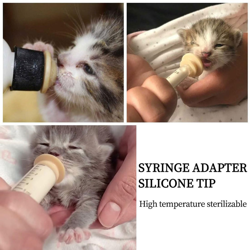 BZKSER 3 pieces pet syringe for feeding pets, with silicone pacifier for feeding cats, for puppies, kittens, squirrels and other newborn pets - BeesActive Australia