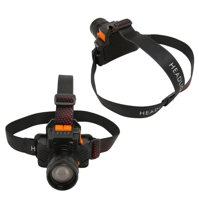Garosa LED Headlamp, USB Rechargeable, White Light, Lightweight Mounted Design for Outdoor Night Fishing