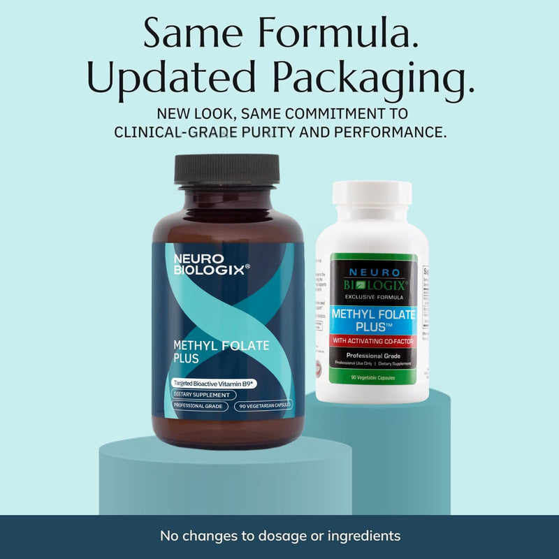 Neurobiologix Methyl Folate Plus, L-5 Methylfolate, 90 Capsules | Folinic Acid & B Vitamins, Brain & Heart Function, for Men & Women, Gluten-Free