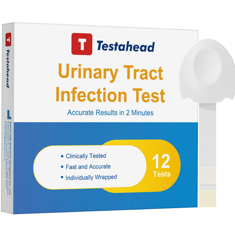 UTI Test Strips for Home Use Detects White Blood Cells and nitrites in Urine 2-Minute Rapid Results Suitable for Women, Men, and Children Urinary Tract Infection Test Strips (12uti) 12uti - BeesActive Australia