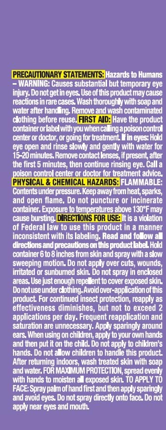 OFF! Clean Feel Travel Size Insect Repellent Aerosol, Fragrance-Free Bug Spray for Lasting Protection from Mosquitoes and Ticks, 2.5 oz