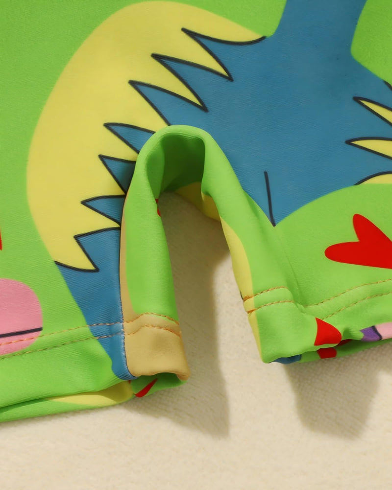 Floatie Swimsuit for Toddlers Boys Girls Floating Bathing Suit Baby Kids Float Learn to Swim Suit Floatation Beach Pool 1-6Y 5-6 Years Green Dinosaur