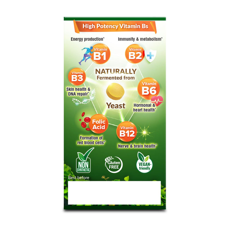 AFC Japan Vitamin B Complex - Stress, Energy, Immunity -120 Capsules | Natural vitamins B1 B2 B3 B6 B12, folic acid, glutathione yeast extract, no synthetics, non-GMO, 60 days' supply