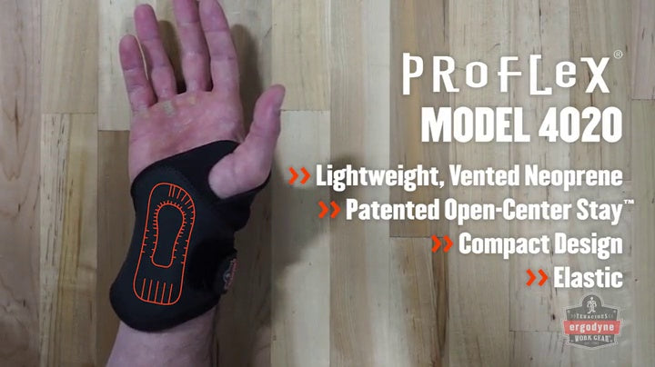 Ergodyne ProFlex 4020 Right Wrist Support, Black, Large/X-Large L/XL
