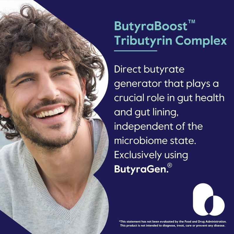 BESTVITE ButyraBoost 300mg Tributyrin Complex (60 Vegetarian Capsules) - No Stearates - Vegan - Non GMO - Gluten Free - Butyrate Gut Health Supplement 60 Count (Pack of 1) - BeesActive Australia