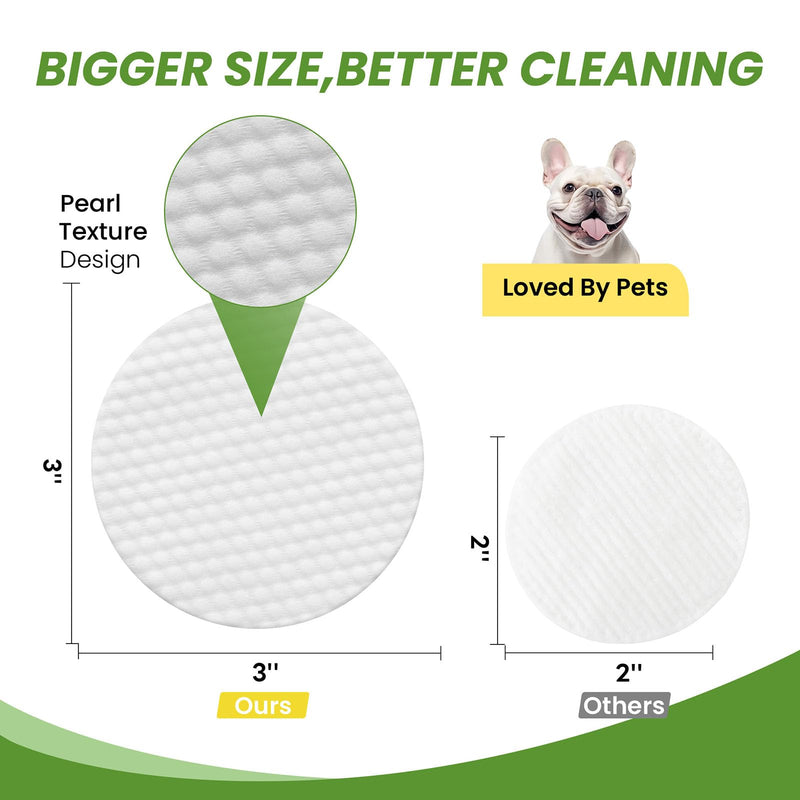 Gentle Pet Eye & Dental Bundle - 100ct Tear Stain Wipes & 60ct Alcohol-Free Finger Teeth Wipes for Sensitive Dogs & Cats - Safe Daily Hygiene Set