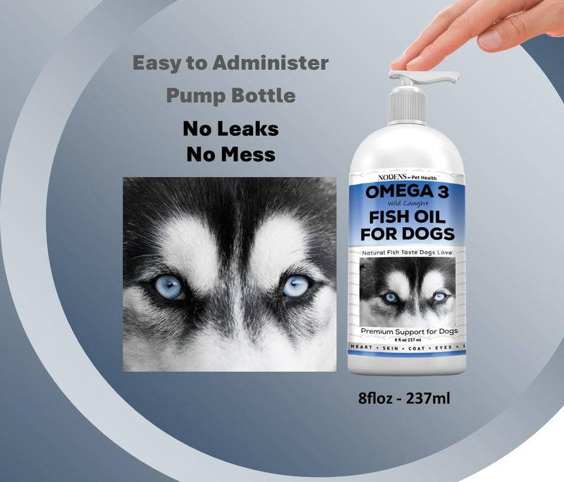 Fish Oil for Dogs Natural Omega 3 Fish Oil Liquid, Dog Skin & Coat Supplement - Dog Fish Oil Supplement for Shedding, Allergy & Itch Relief - Omega 3 Fish Oil Dogs Joints, Immune Support & Digestion - PawsPlanet Australia