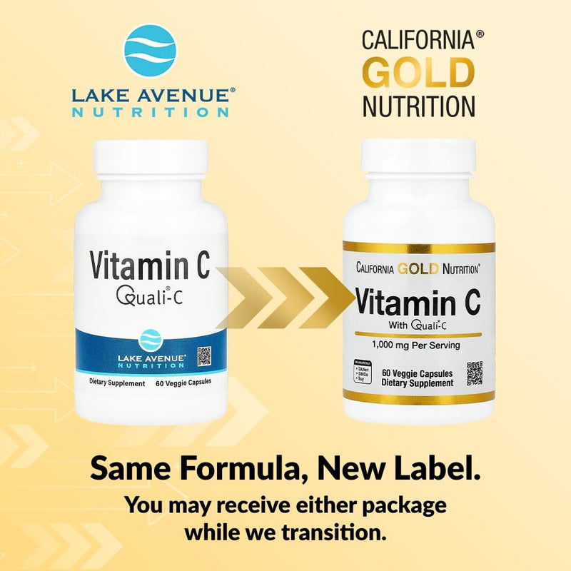 Lake Avenue Vitamin C, Quali-C, 1,000 mg, 60 Veggie Capsules