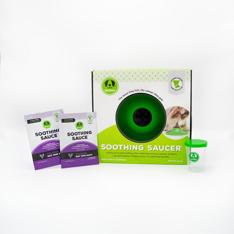 Soothing Sauce Beef Bone Broth Calming Powder Supplement for Dogs & Cats, All Natural Anxiety Relief, Made in The USA, 3 oz Calming Beef - PawsPlanet Australia
