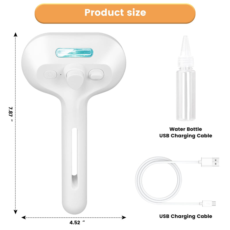 Cat Steam Brush New Steamy Cat Brush - 3 in 1 Cat Hair Brush with Release Button Self Clean Cat Brush with Spary Mist for Cats Dogs Pets Hair Removal - BeesActive Australia