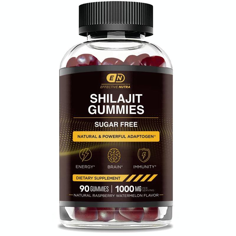 Shilajit Gummies 1000mg | Pure Shilajit Resin for Energy, Brain & Immunity | Supplement for Men & Women | Sugar-Free, Vegan, Gluten-Free | Natural Berry Flavor, Made in USA (90ct) - BeesActive Australia
