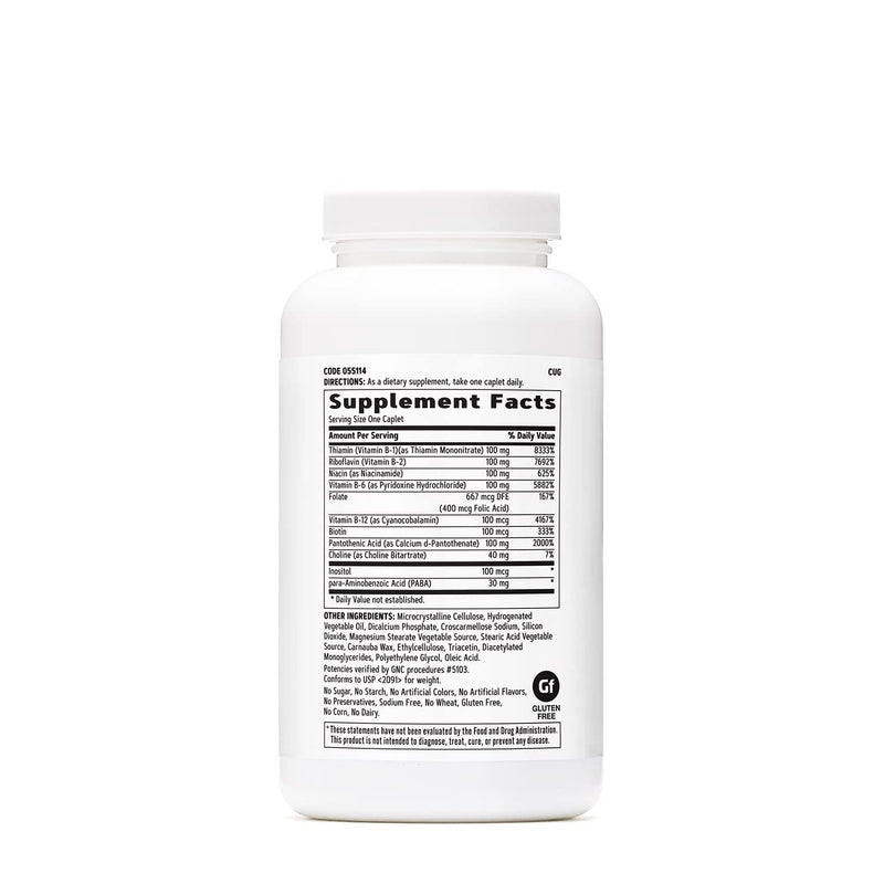 GNC Vitamin B Complex 100 Supplement, Supports Energy, Metabolism and Immune Function, 250 Servings 250 Count (Pack of 1)