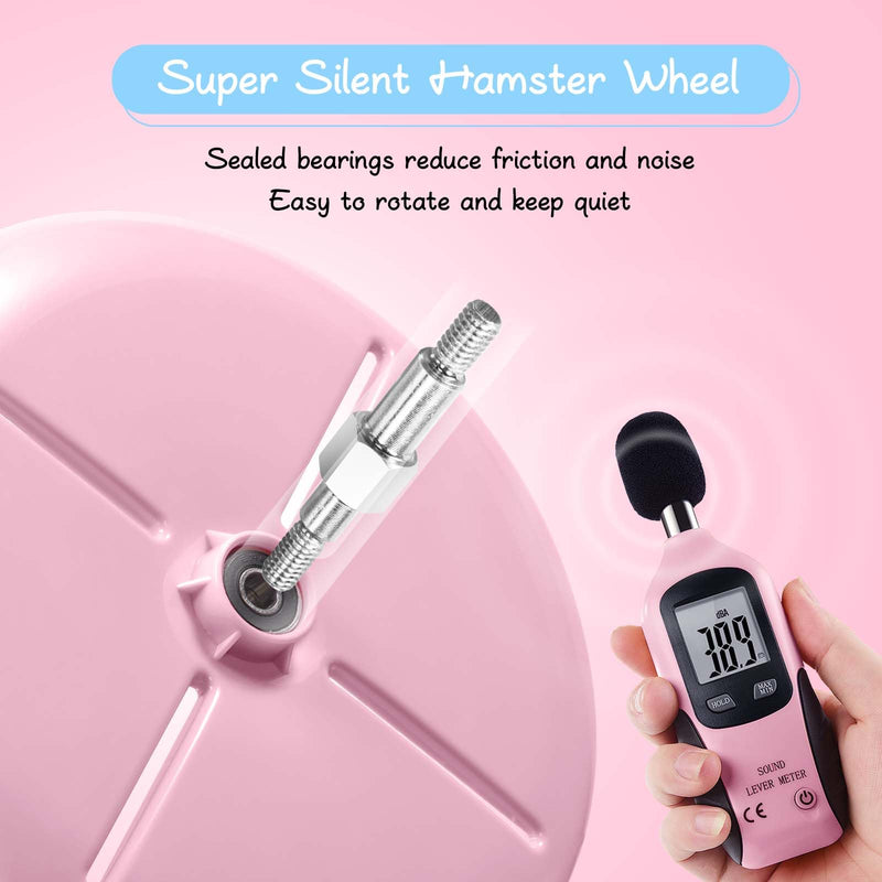 Hamster Wheel, Silent Hamster Wheel, 7.5 inch Durable Mice Running Wheel Height Adjustable, Quiet Hamster Wheel Hamster Toys for Hamsters, Gerbil, Hedgehog, and Other Small Pets - BeesActive Australia