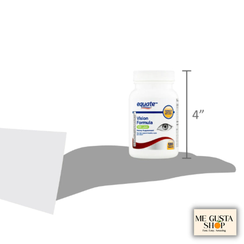 Equate Vision Formula with Lutein Tablets Dietary Supplement, 120 Count + me Gusta Sticker