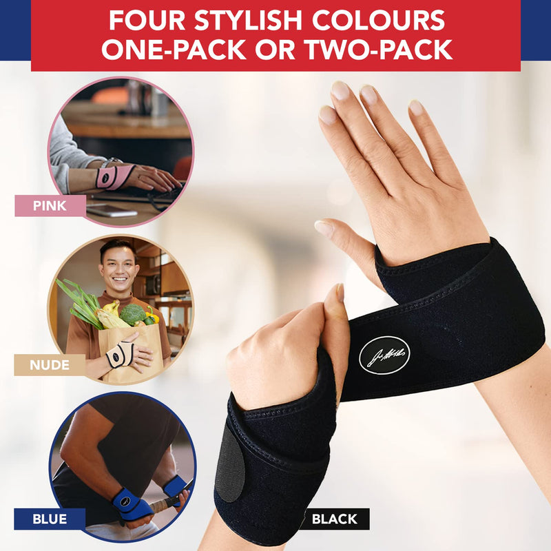Dr. Arthritis Doctor Developed Copper Wrist Brace/Wrap for Carpal Tunnel Support, Wrist Splint Brace -F.D.A. Medical Device & Doctor Handbook-Night Support for Women Men-Right & Left hands (Single) Single (R or L) - BeesActive Australia