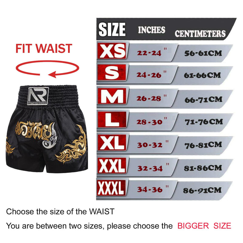 Muay Thai Shorts Boxing Fight Kickboxing Grappling Training Workout Gym Shorts for Men Women Kids X-Small Black 01