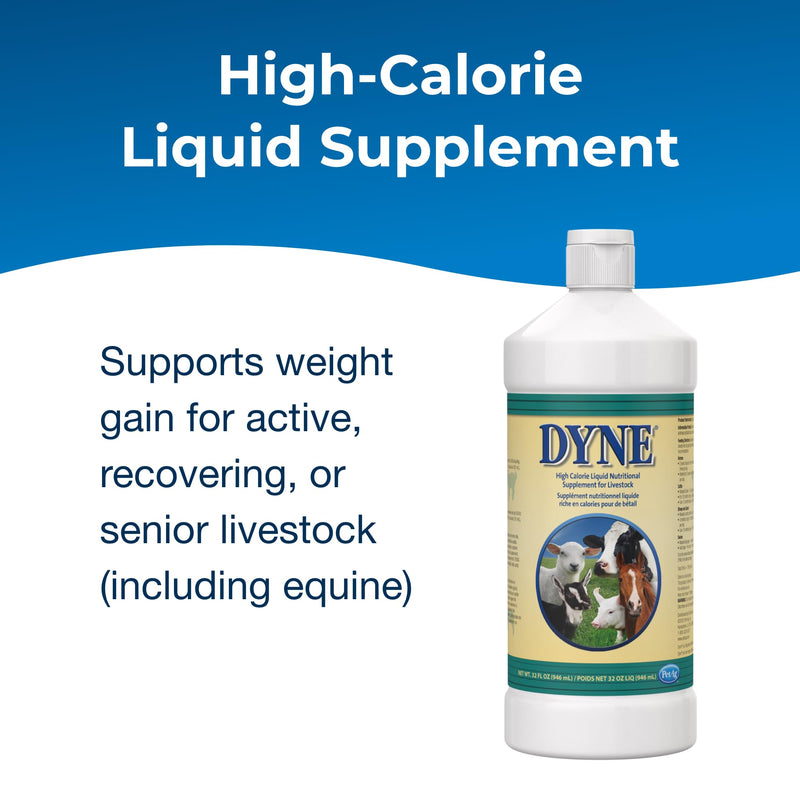 Pet-Ag Dyne High Calorie Liquid Nutritional Supplement for Livestock - 32 oz - Includes Added Vitamins - Excellent for Underweight, Stressed, or Recovering Animals 2 - PawsPlanet Australia