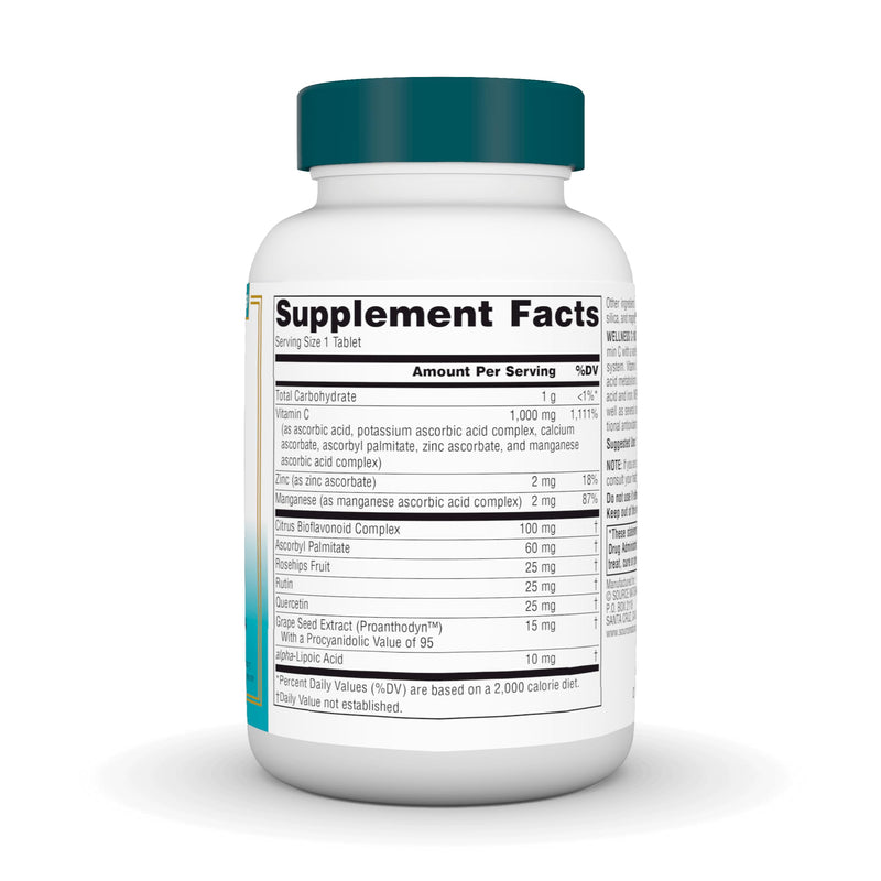 Source Naturals Wellness C-1000, 50 Tablets | Antioxidant Protection and Immune Protection* 50 Count (Pack of 1)