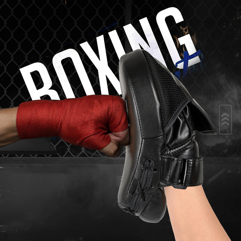 Valleycomfy Boxing Punching Mitts,Boxing Pads Mitts for Men,Ideal for Boxing Training,Kickboxing,Martial Arts Black