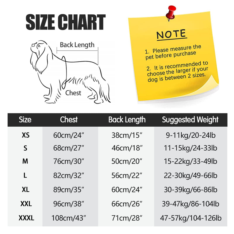 HEYWEAN Dog Bodysuit After Surgery Dog One-Piece with Zip Long-Sleeved Dog Bodysuit After Surgery Castration Female Male Dog Surgery Bodysuit Dog Recovery Suit for Dogs After Surgery Dog Pajamas XL Blue Checked - BeesActive Australia