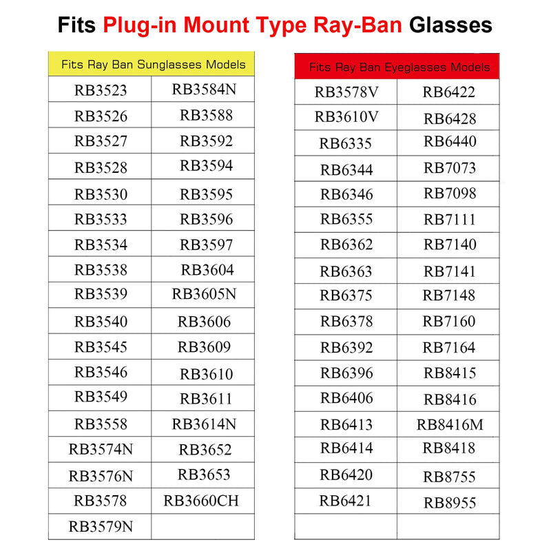 5 Pairs Replacement Nose Pads for RayBan RB3549, RB4071, RB6336, RB7140, RB8415 and More Plug in Eyeglasses, Sunglasses Models - Gold - BeesActive Australia