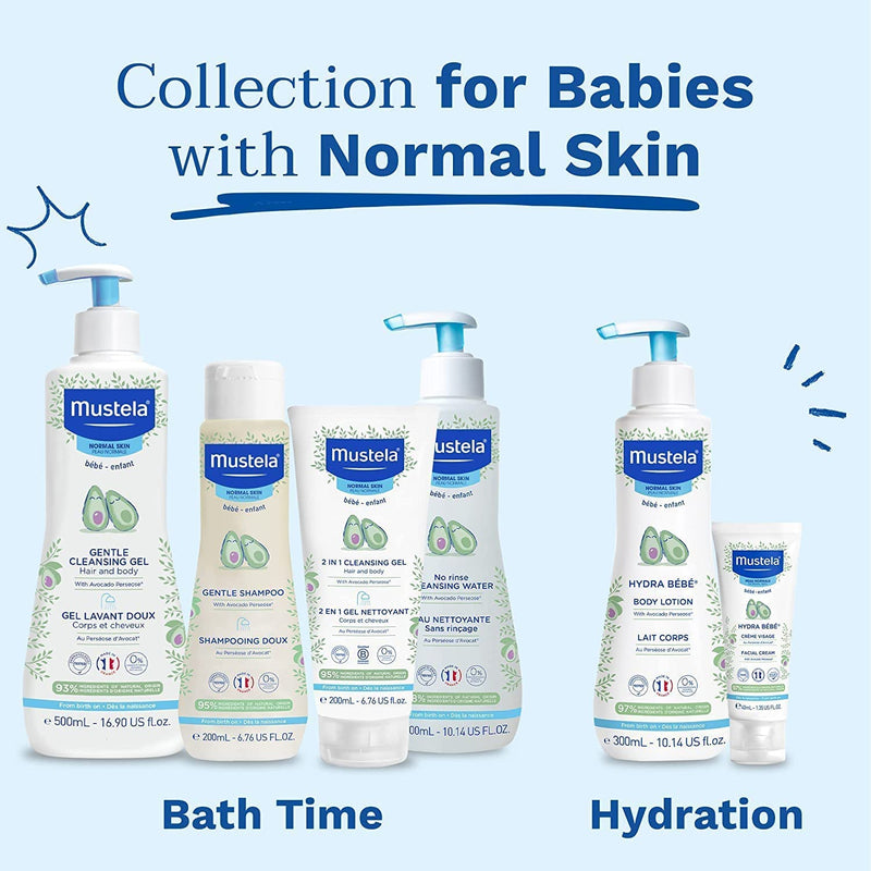 Mustela Baby Cleansing Wipes with Natural Avocado - For Face, Body & Diaper Area - Made with Compostable & Plastic Free Fibers - Lightly Scented - 20 or 60 ct. - 1, 3 or 6-Pack 20 Count (Pack of 1) - BeesActive Australia
