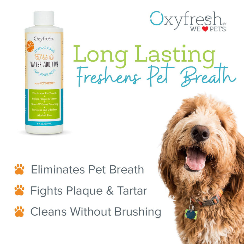 Oxyfresh Premium Pet Dental Care Solution Pet Water Additive: Best Way to Eliminate Bad Dog Breath and Cat Breath - Fights...