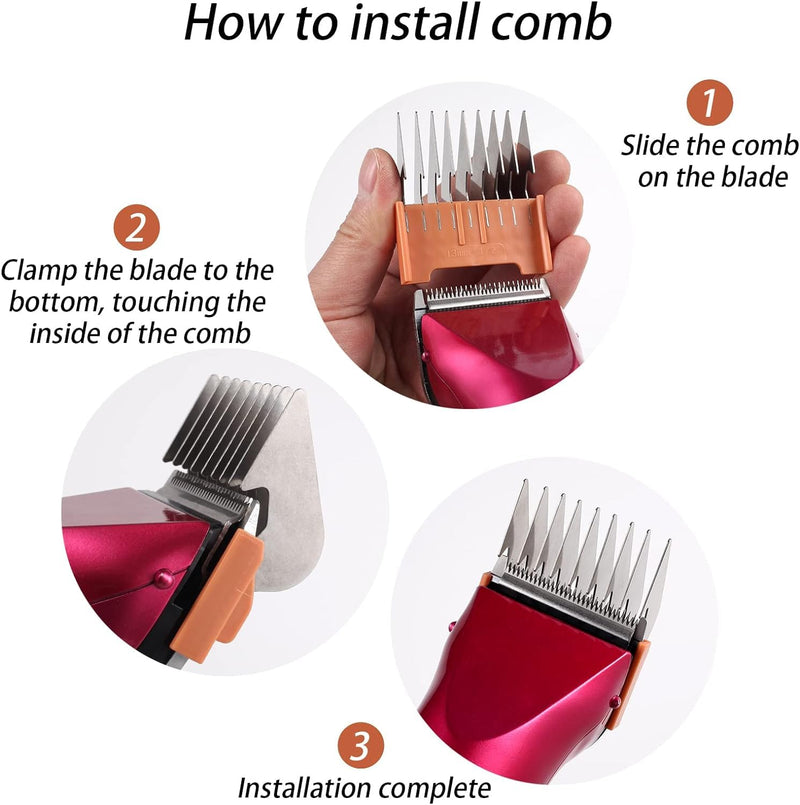 Animal Stainless Steel Attachment Guide Comb for 5-in-1 Detachable Blade,Compatible With Wahl Bravura,Arco,Chromado,Figura,and Motion,Pet,Dog,Cat,Horse Clippers - BeesActive Australia