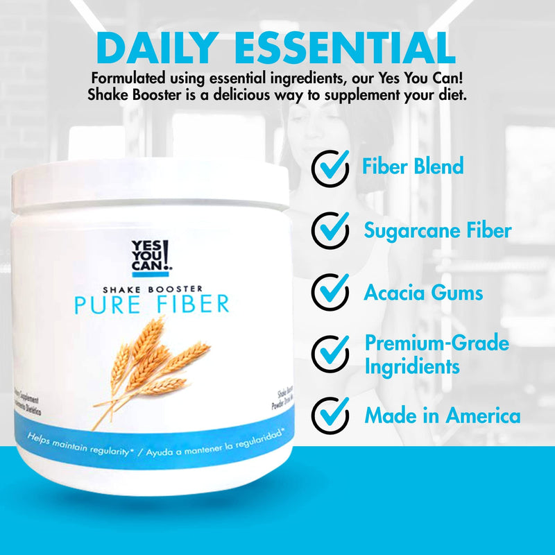 Yes You Can! Meal Replacement Shake, Pure Fiber, 20g Protein, 15 Servings | 20g protein, 4g fiber, 21 vitamins & minerals, 0g added sugar, all-in-one nutrition 30 Servings (1 Pack)