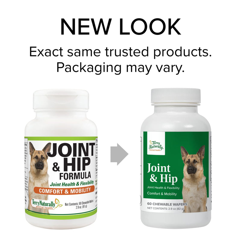 Terry Naturally Animal Health Joint & Hip Formula - 60 Chewable Wafers - Supports Joint Health, Flexibility, Comfort & Mobility - Canine Only - BeesActive Australia