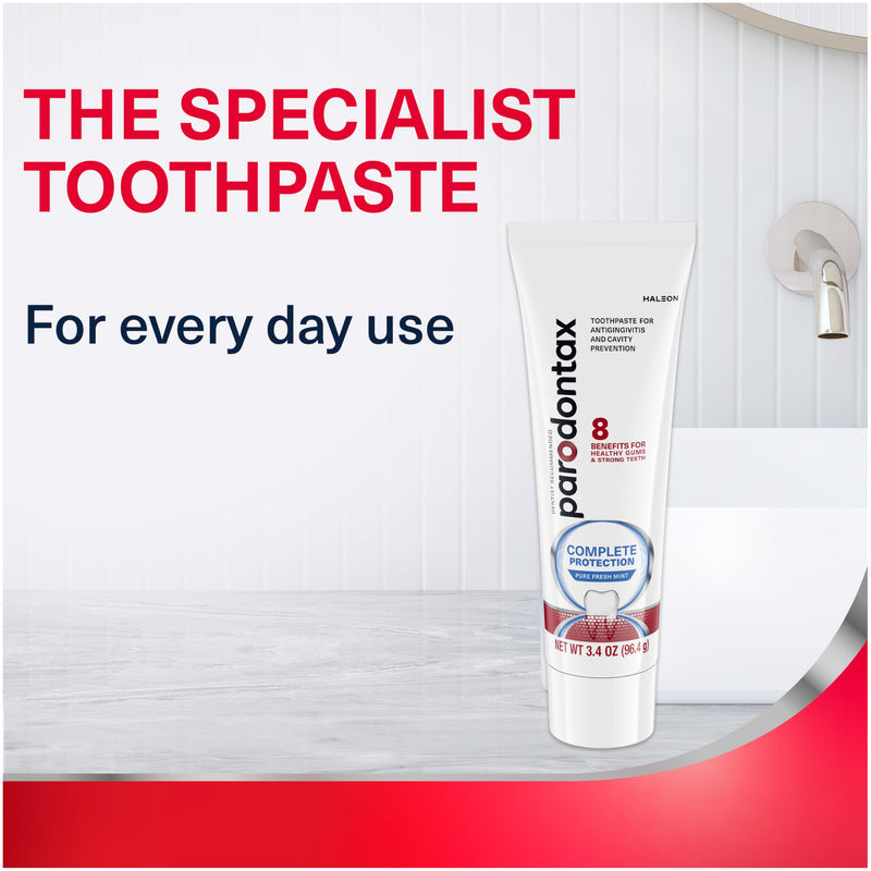 Parodontax Complete Protection Toothpaste, Pure Fresh Mint, 3.4 oz x 3 3.4 Ounce (Pack of 3)