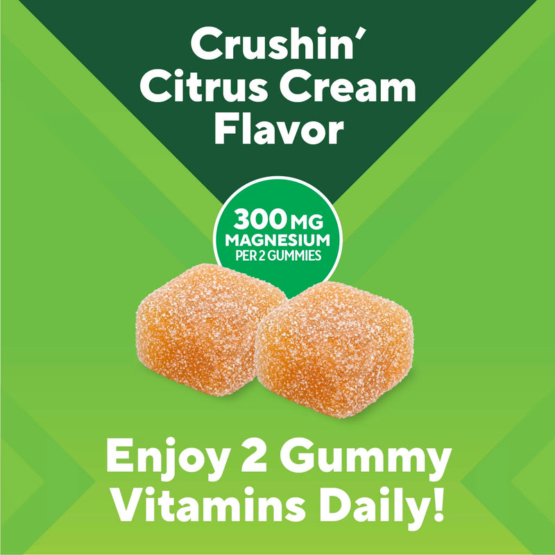 Vitafusion Magnesium Citrate Gummies | 165mg | 60 Gummy Vitamins | for Adult Women & Men | Orange Vanilla Flavor | Gluten-Free Supplement