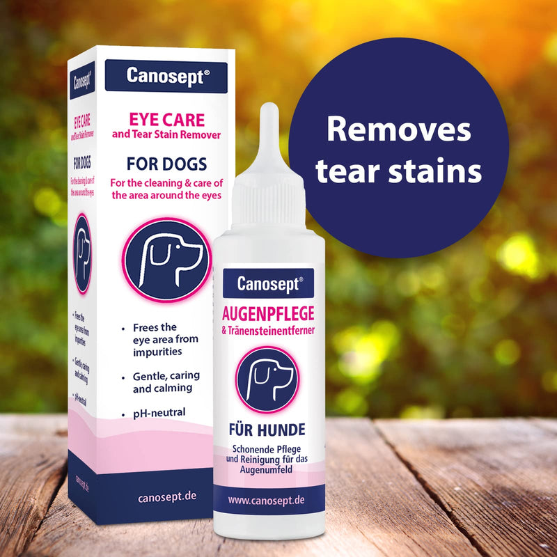 Canosept Dog Eye Drops 120ml - Eye Drops For Dogs - Dog Eye Cleaner - Dog Tear Stain Remover For Dogs Eyes - PH-Neutral, Without Fragrances - Care And Cleaning Around The Eyes