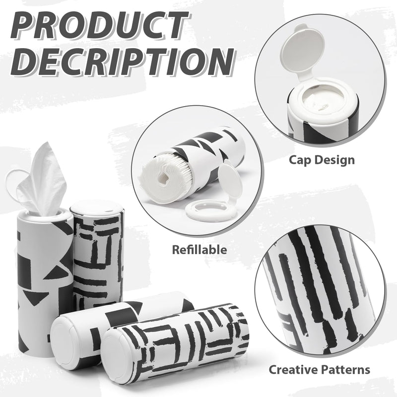 Car Tissues with Lotion, 4 Packs Car Tissue Cylinder, Round Tissues Holder for Car, Perfect Fit for Car Cup Holder, Facial Tissues Tube Box, Travel Tissues Packs - BeesActive Australia