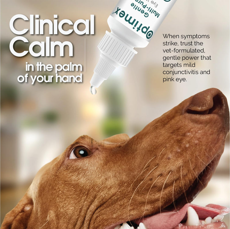 Gentle Multi-Purpose Eye Wash for Dogs & Cats (4 fl oz) Helps with Eye Infections, Redness, Irritation, Tear Stains, Discharge, Pink Eye, Conjunctivitis & Dry Eye Relief Vet Formulated