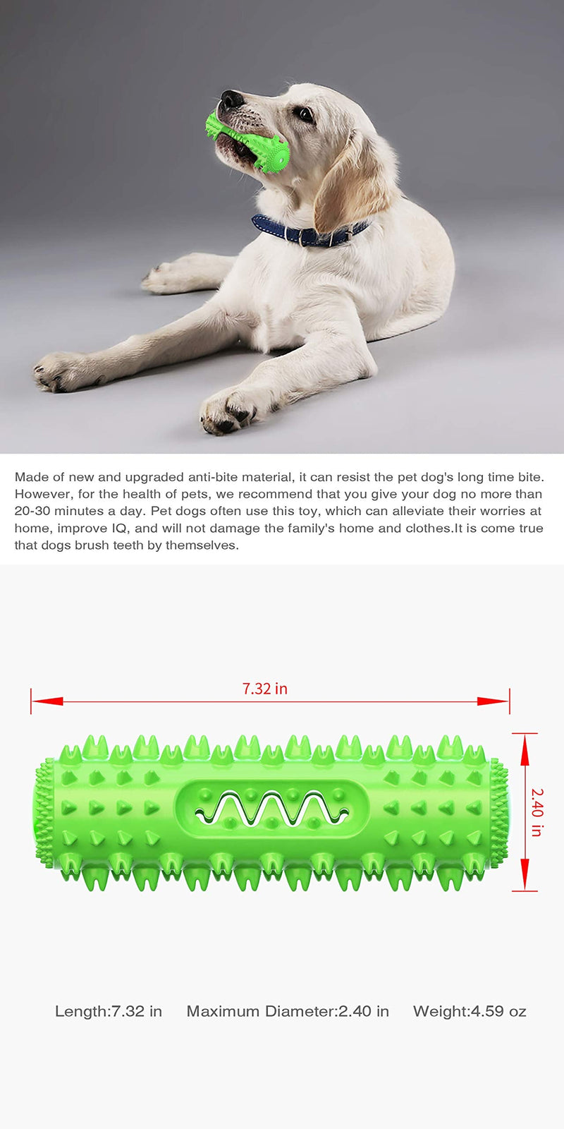 Dog Chew Toys for Aggressive Chewers, Dog Toothbrush Care Cleaning Stick, Puppy Toothing Chew Toy for Small Middle Dog - BeesActive Australia