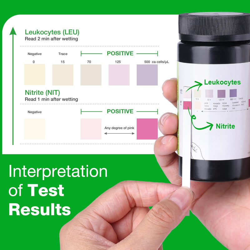 Easy@Home 50ct UTI Infection Test Strips, at Home UTI Urinalysis Testing Strips for Women Urinary Tract Bladder Health, Highly Accurate Urine Testing (UTI-50Pcs) 50 Count