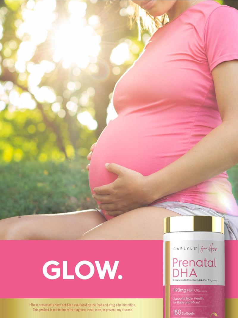 Carlyle Prenatal DHA Vitamin | 180 Softgels | Support for Women Before, During & After Pregnancy | Non-GMO and Gluten Free Supplement