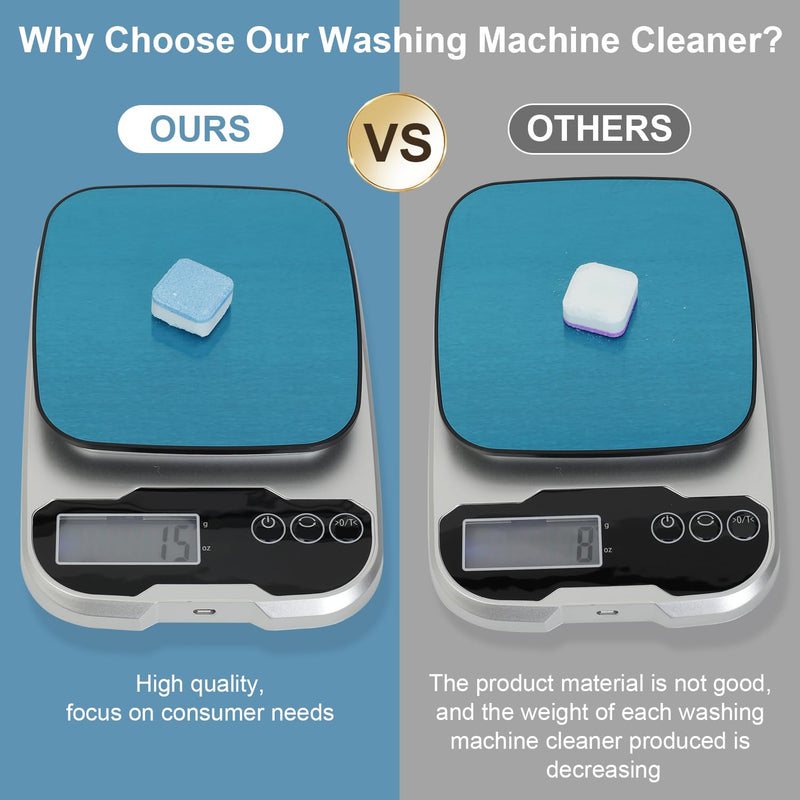 Washing Machine Cleaner, Deodorizer, & Descaler 24-Pack- Deep Cleaning Tablets for HE Front Loader & Top Load Washer, Septic Safe Eco-Friendly - BeesActive Australia