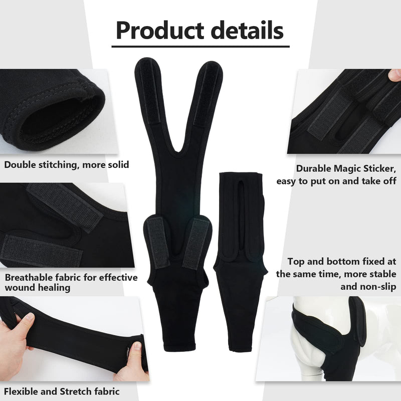 Recovery Sleeve Dog, Elbow Pads for Dogs, Elbow Bandage Protector, Dog Surgery Recovery Sleeves Front Right Left Leg for Hot Spots, Wounds, Bandages, Anti Licking for Dogs, Black 2XL X-Large