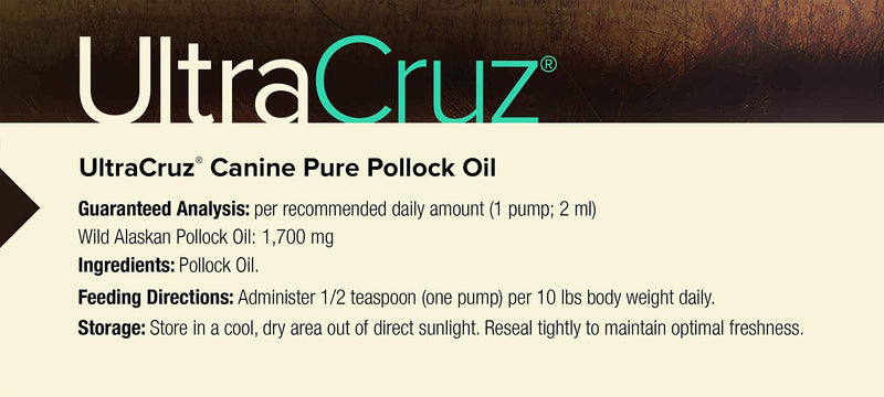 UltraCruz - sc-395363 Canine Pure Pollock Oil Supplement for Dogs, 8 oz - PawsPlanet Australia