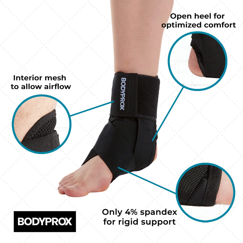 Bodyprox Ankle Brace for Women and Men, Lace Up Ankle Support Brace Stabilizer For Sprained Ankle (Medium) Medium (Pack of 1)