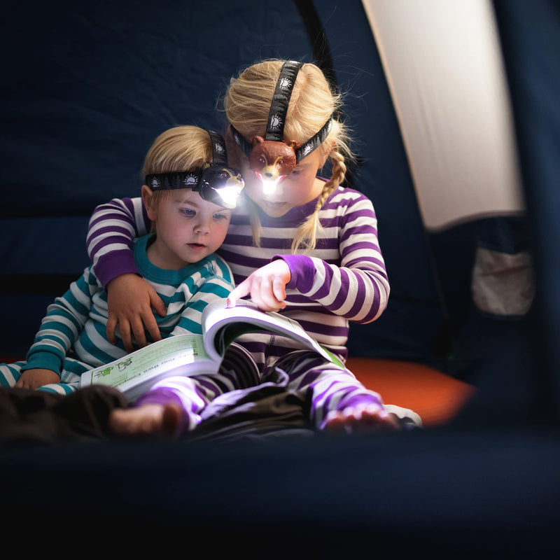 Big Discoveries Bear LED Headlamp - Bear Headlamps for Kids | Multiple Styles Available | Animal Toy Head Lamp Flashlight for Boys, Girls, or Adults | Head Light for Camping, Hiking, Party, or Reading Grizzly Bear
