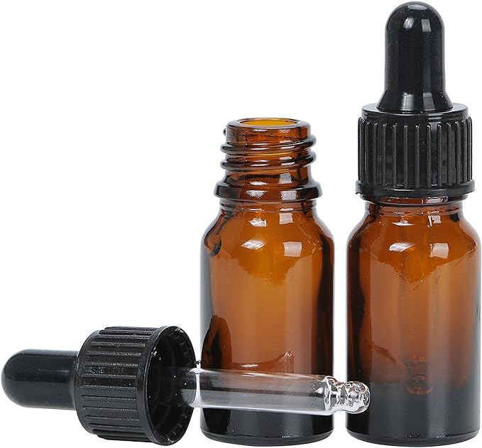 3 Light Filtering Jar with Eyedropper 10ml Aroma Storage Container with Bonus Original Label Sticker - BeesActive Australia
