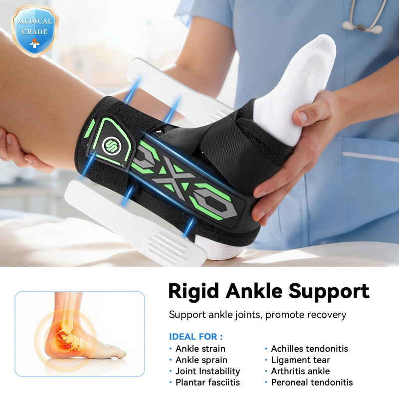 Upgraded Ankle Brace for Sprained Ankle [Stronger Support & Ultra Breathable] Ankle Support with Side Stabilizing Pads, Adjustable Quick Lace Up Ankle Stabilizer for Injury Recovery, Sports, Men&Women Black Medium