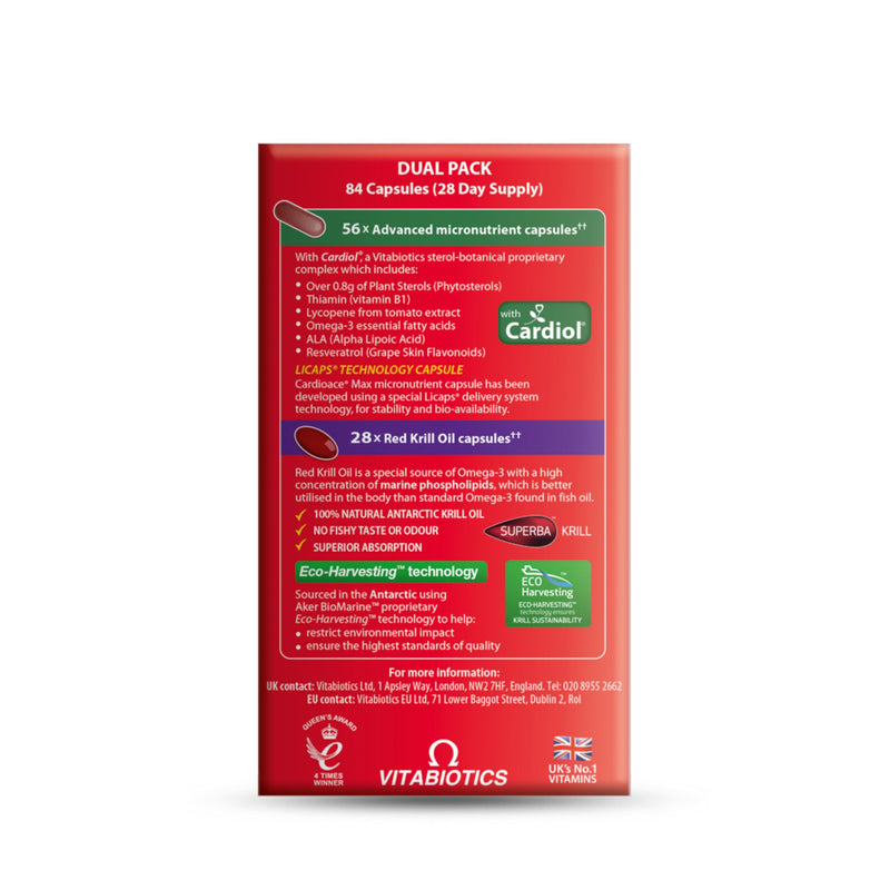 Vitabiotics Cardioace Max. 84 Capsules.