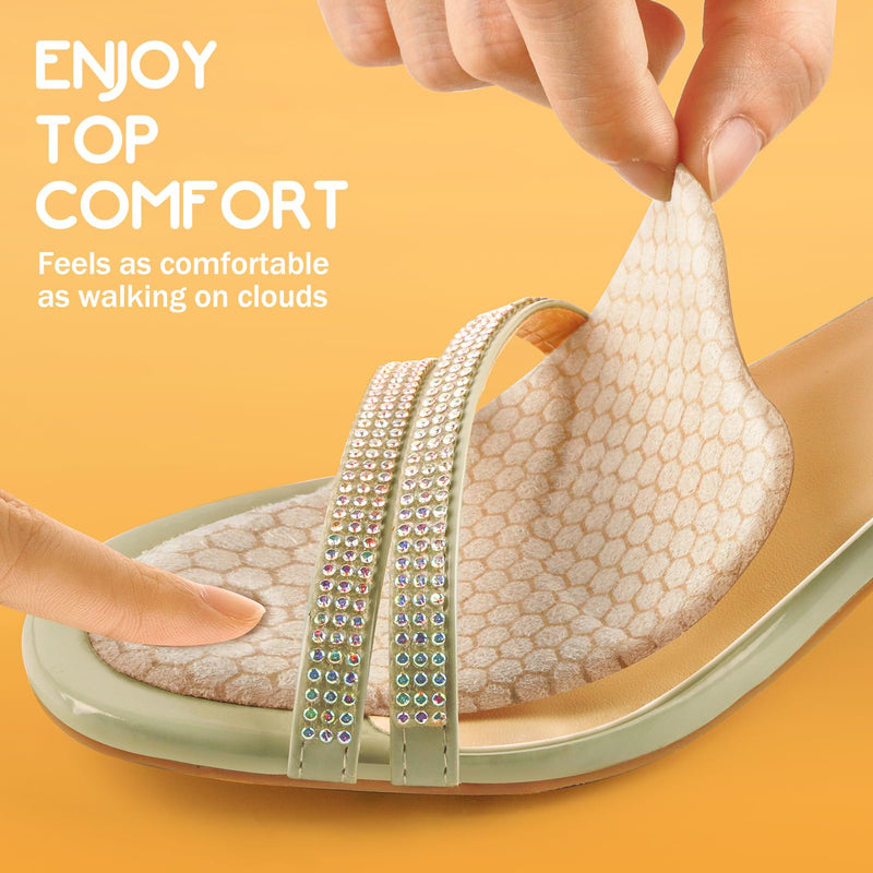 Metatarsal Pads for Women, Ball of Foot Cushions, Heel Inserts, High Heel Comfort Pads (2 Pairs), Anti Slip, Invisible Design Beige - BeesActive Australia