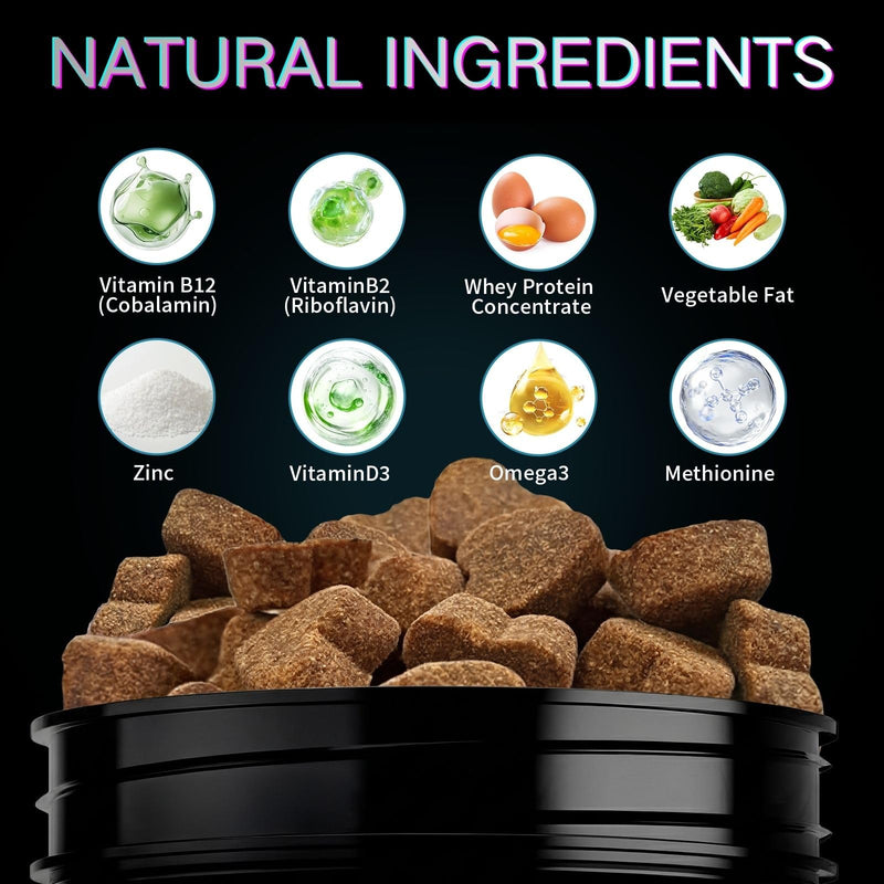 Muscle Gain Chews Dog Weight Gainer Supplements with High Protein & Canine Amino Acids Puppy Vitamins Canine Muscle Builder Formula for Bully & All Breeds Puppies & Adult & Senior Dogs-100