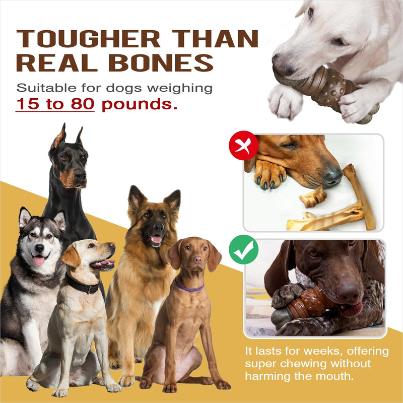 Dog Chew Indestructible Bone Toy for Large Aggressive Chewers Extra-Large Breed Dogs Tough Durable Sturdy Crate Enduring Toys Interactive Boredom Busters Teething Indoor Outdoor Keep Them Busy Gift - BeesActive Australia