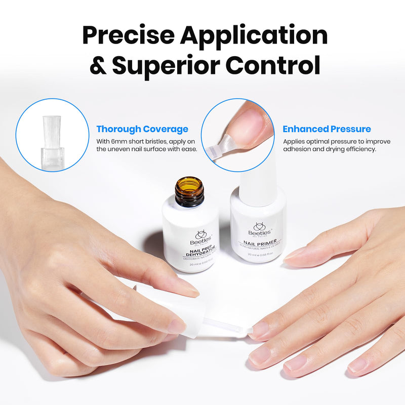 Beetles Nail Dehydrator and Primer Nail Prep Care Tool Kit 20ml Large Capacity Acid-Free and Hema Free Dehydrate Bond Primer with Manicure Tools Gifts for Women Nail Prep Kit - BeesActive Australia